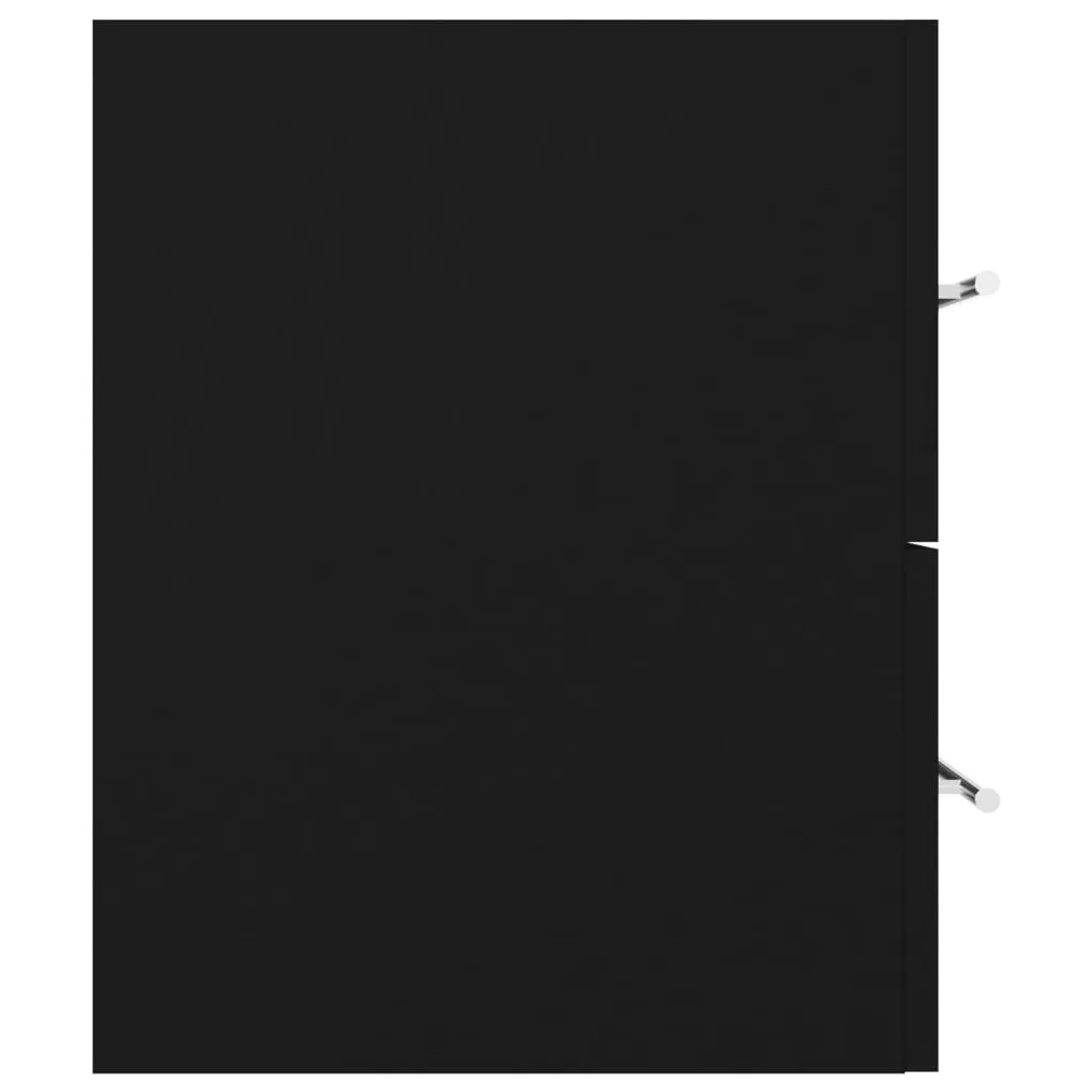 Schwarzer vidaXL Waschbeckenunterschrank (100x38,5x48 cm) aus Holzwerkstoff.