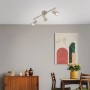 Briloner LED-Spot mit 3 Leuchten in Nickel matt, schwenkbare Deckenleuchte für Wohnräume.