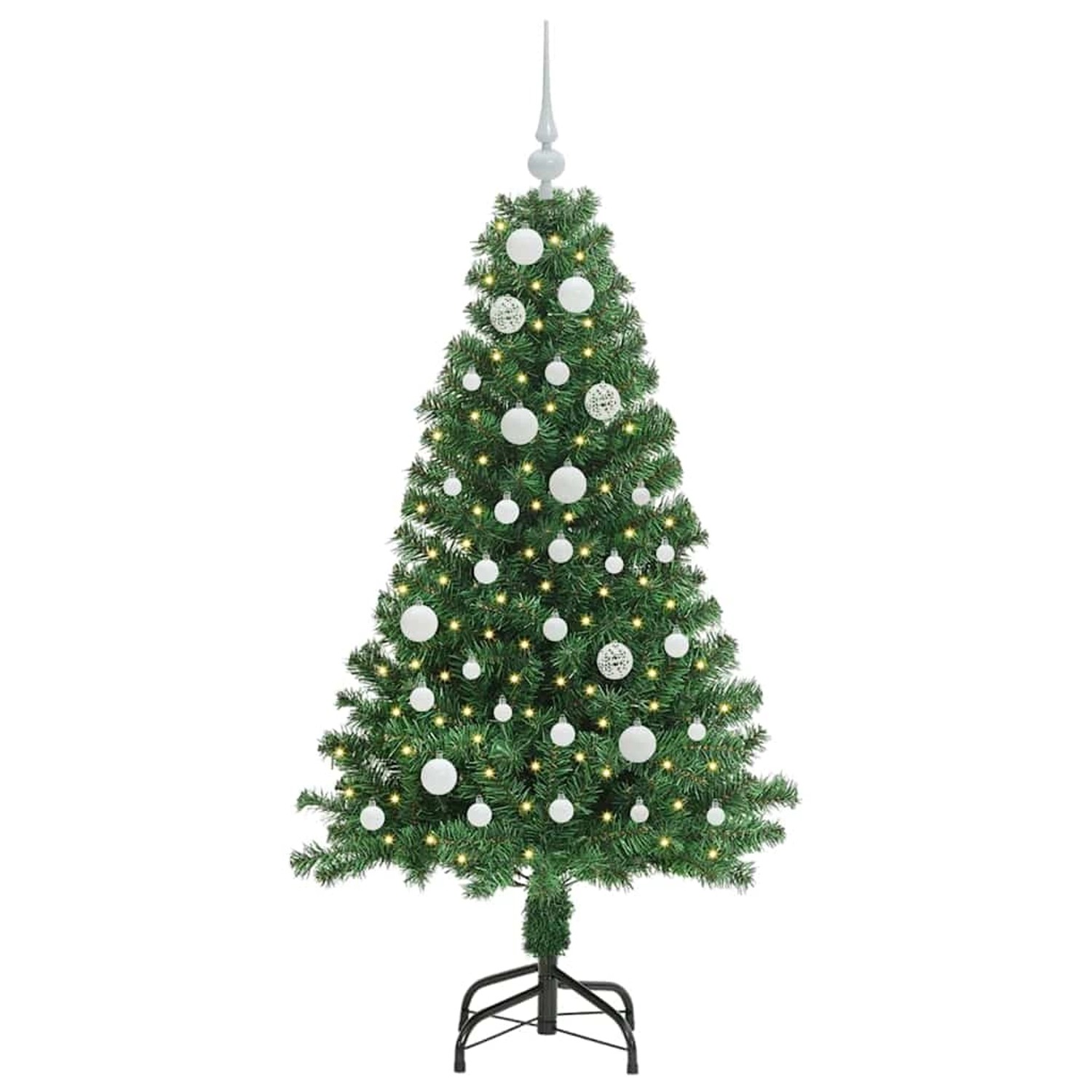 vidaXL Künstlicher Weihnachtsbaum mit 150 LEDs mit Ständer Grün 150 cm 3396903