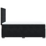 Schwarzes vidaXL Boxspringbett 100x200 cm mit Matratze und Kopfteil.