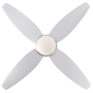 WESTINGHOUSE Havanna Deckenventilator, 132 cm, mit LED-Beleuchtung, silberfarbene Flügel.