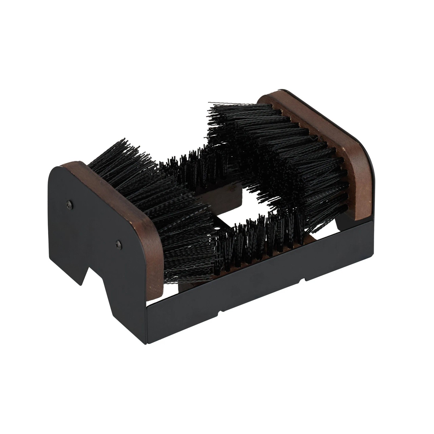 Relaxdays Schuhabstreifer Holz Schwarz Braun Rutschfest 10 cm x 23 cm x 15,5 cm 1,2 kg