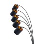 Moderne Lindby Bogenleuchte Abiram, 5-flammig, schwarz. Design-Stehlampe aus Metall für Wohnzimmer.