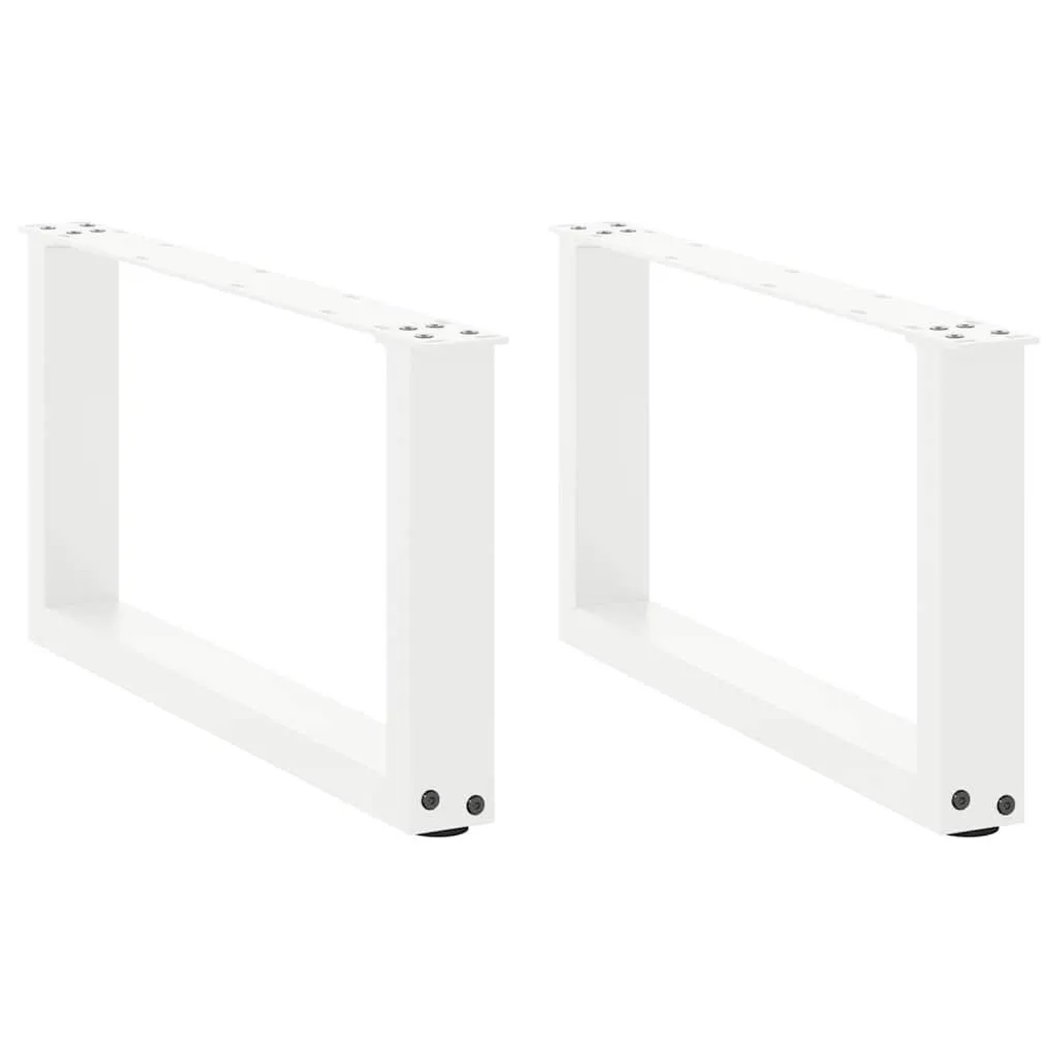 vidaXL Couchtischbeine U-Form 2 Stk Weiß 60x30-31 cm Stahl 4013141 günstig online kaufen
