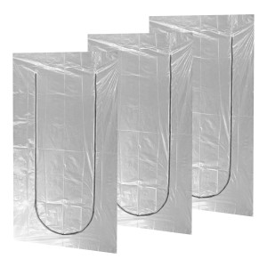 STAHLWERK Staubschutztür 3er Set, U-Form Staubtüren aus Polyethylen mit Reißverschluss.