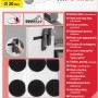 Fix-o-moll Klettpunkte, 8er Set, selbstklebend, schwarz, 20 mm Durchmesser.
