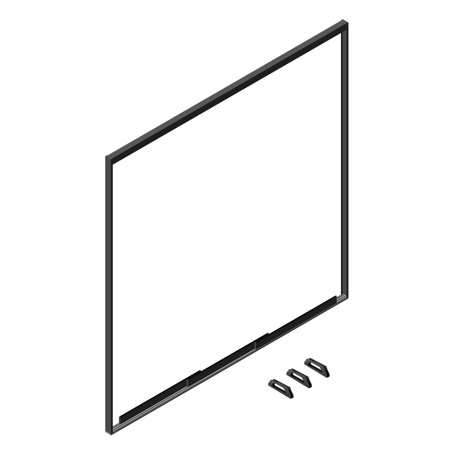 DreamGarden Glasschiebewand 3-türig, anthrazitfarbenes Aluminium, klares Glas. Für Markisen & Sonnenschutz.