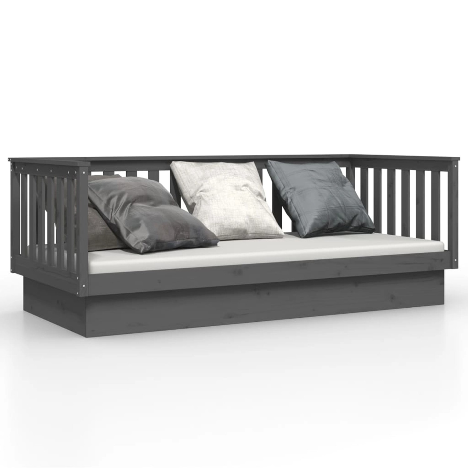 vidaXL Tagesbett Grau 80x200 cm Massivholz Kiefer 821561 günstig online kaufen