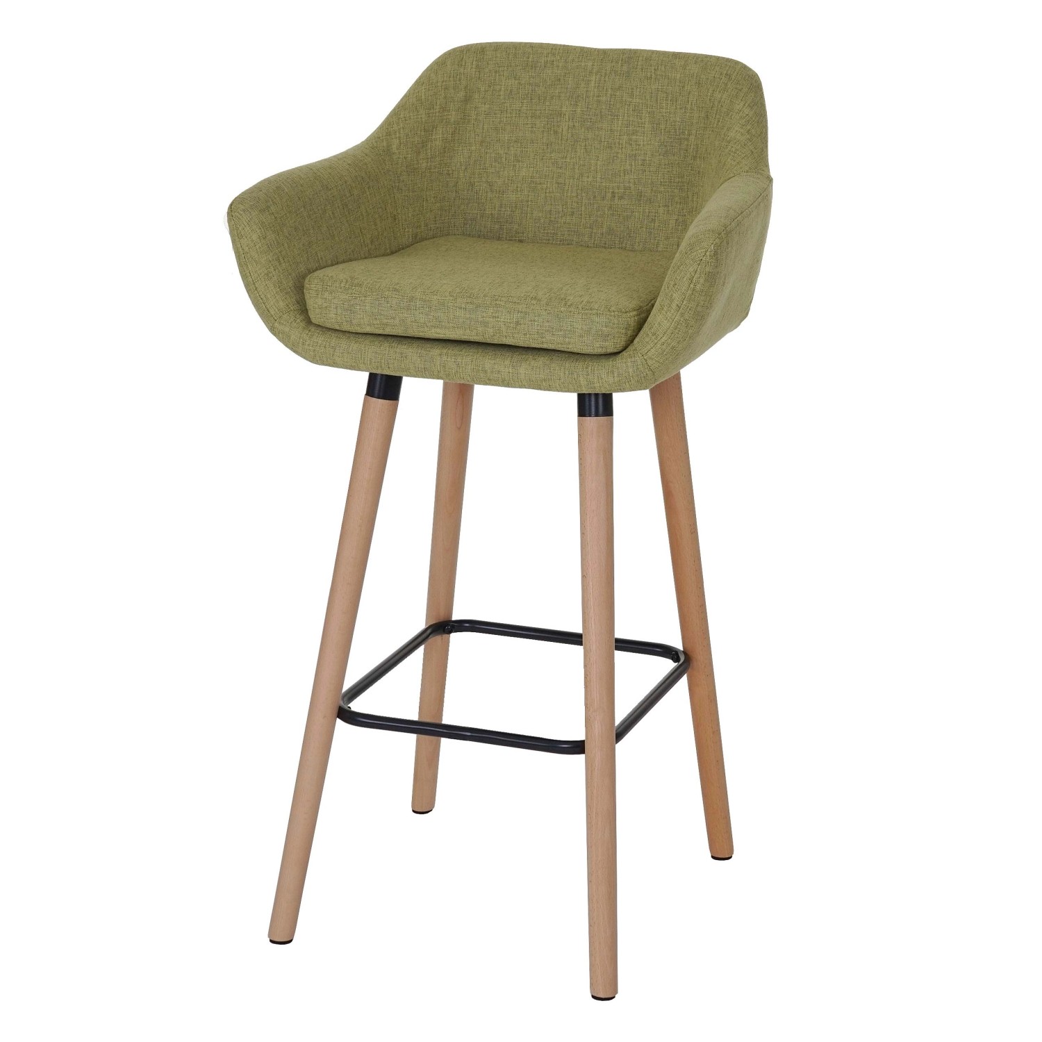 PROREGAL Barhocker Oslo Mit Lehne Sitzhöhe 79cm Textil Hellgrün Barstuhl Tr günstig online kaufen