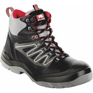 Bullstar Sicherheitsstiefel Runner Plus S3, Größe 41, aus Leder und Textil mit Stahlkappe.