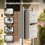 Wiltec 5Er Briefkastenanlage Edelstahl 556X270X1500Mm Standbriefkasten Post_4