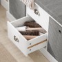 SoBuy Schuhbank mit Sitzfläche und 2 Schubladen Holz Weiß FSR66-HG_6
