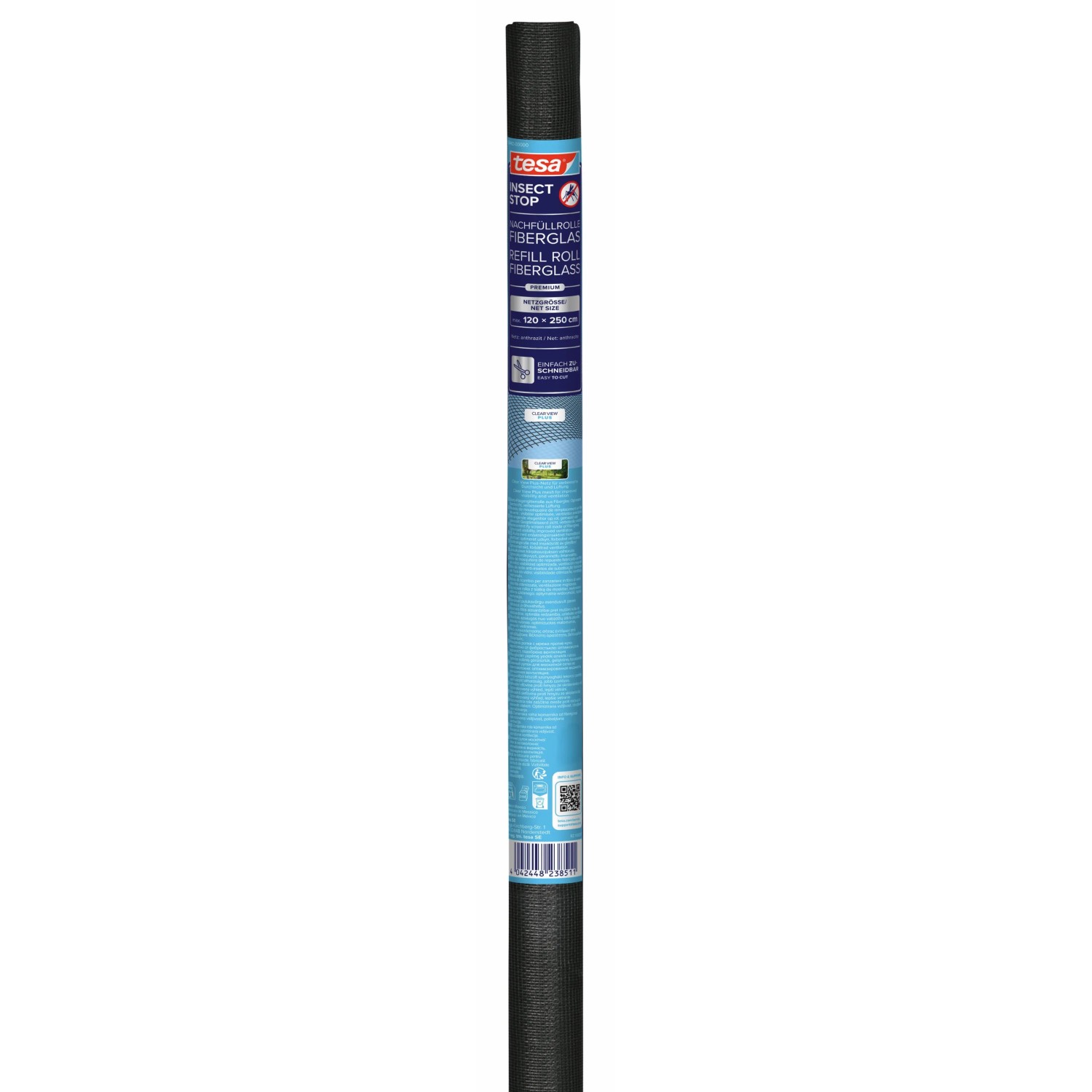 tesa® Insect Stop  Nachfüllrolle Fiberglas anthrazit