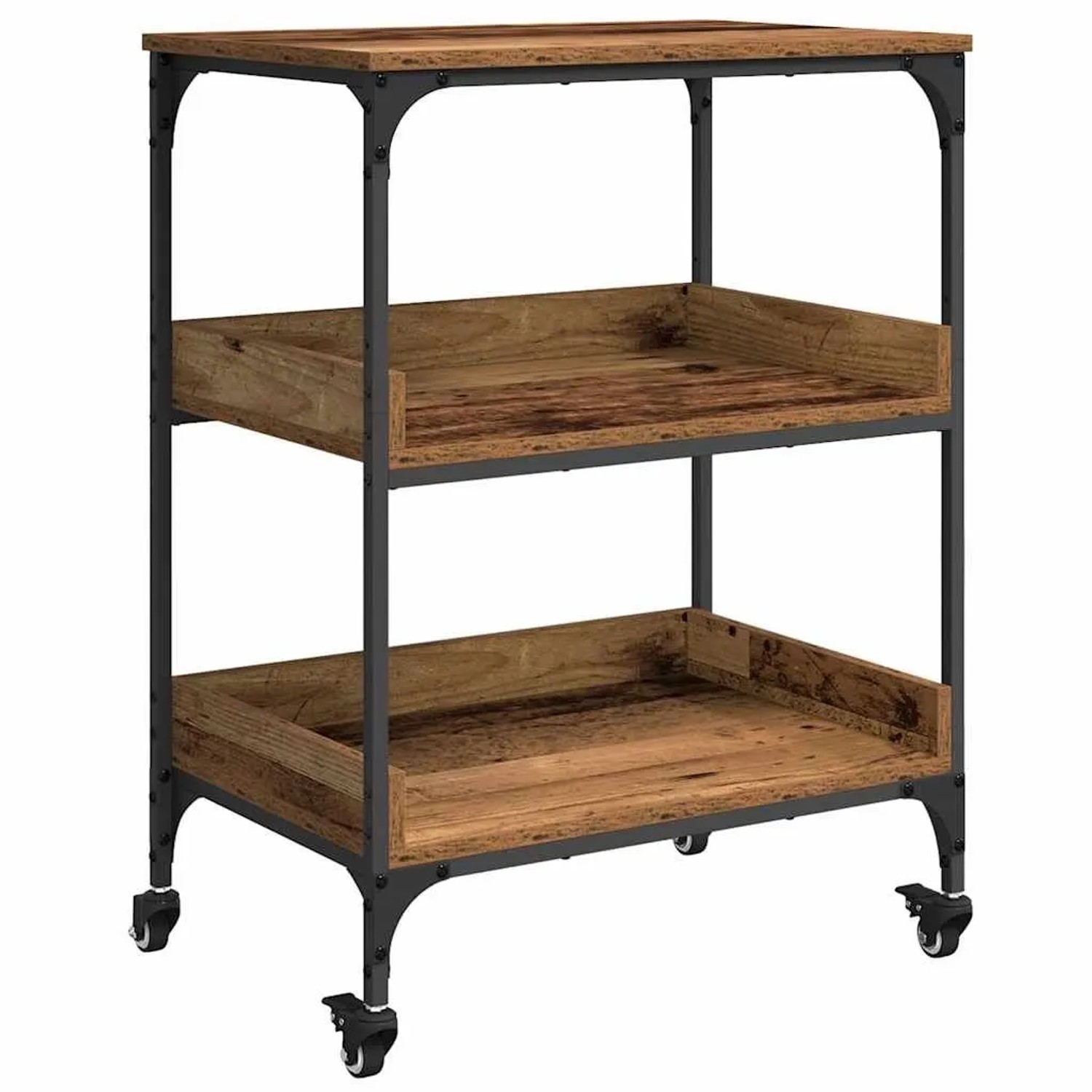 vidaXL Küchentrolley Altholz 60 x 41 x 80,5 cm Holzwerkstoff 883029