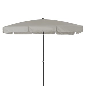 Grauer, rechteckiger Doppler Balkonschirm Sunline Waterproof Neo 225x120 cm. Ideal für Balkone.