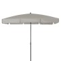 Grauer, rechteckiger Doppler Balkonschirm Sunline Waterproof Neo 225x120 cm. Ideal für Balkone.