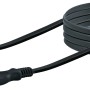 Schwarze Schwaiger Netzleitung mit Euro-Stecker und Kaltgerätebuchse, 1,5 m lang.