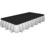 Rechteckiger Bestway Stahlrahmenpool mit Abdeckung, 732x366x132 cm.