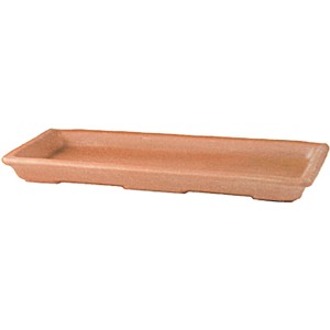 Rechteckiger, imprägnierter Balkonkasten-Untersetzer in Antik-Optik, 32x17x2,6 cm.