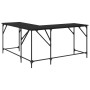 Schwarzer vidaXL Schreibtisch in Eichen-Optik, L-Form, ideal für Home-Office.