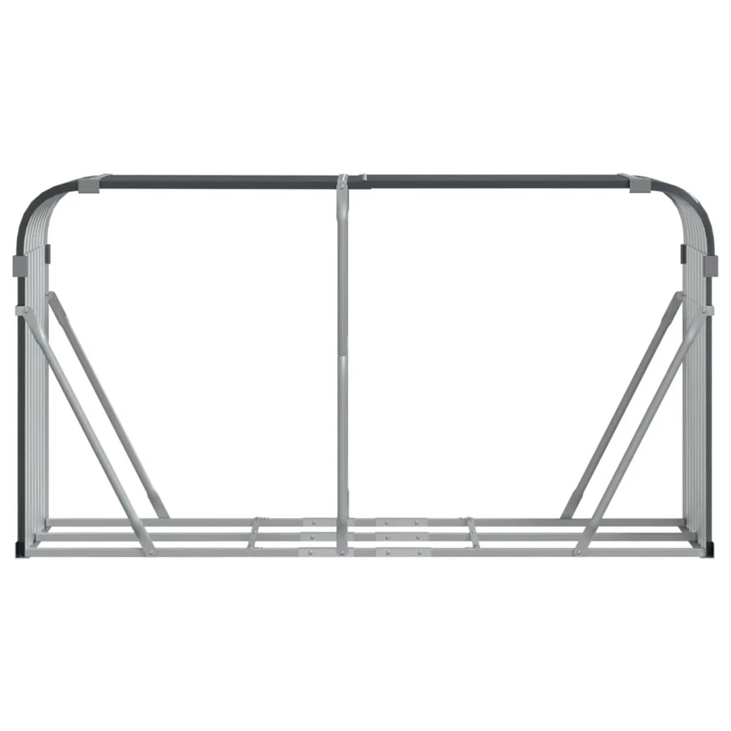 vidaXL Kaminholzunterstand, anthrazitfarben, aus verzinktem Stahl, 180x45x100 cm.