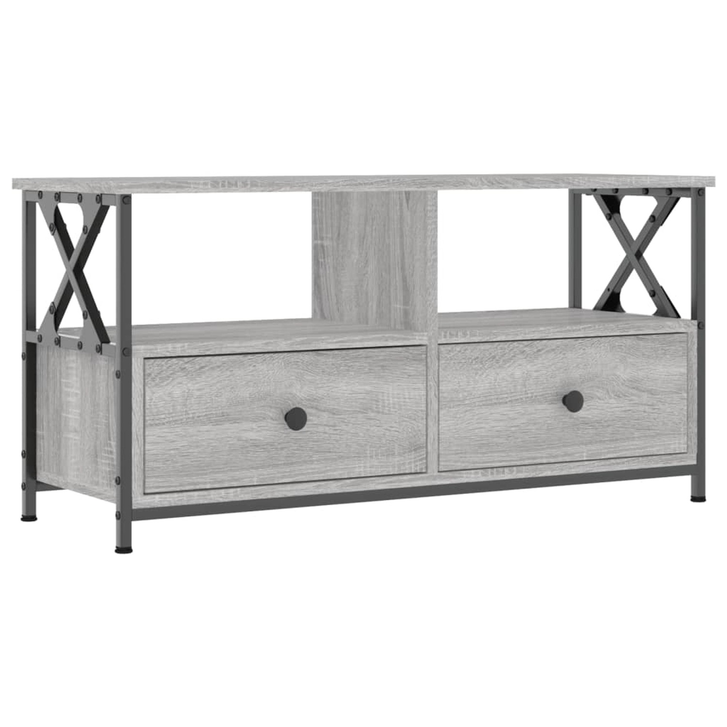 vidaXL TV-Schrank Grau Sonoma 90x33x45 cm Holzwerkstoff & Eisen 831796 günstig online kaufen