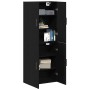 vidaXL Wandschrank (2 Stk.) in Schwarz Eichen-Optik, offene Türen, Regale. Ideal für Kommoden & Sideboards.