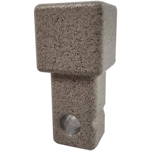 Quadratisches Alu-Abschlussprofil in Sandoptik, 1x2,7x1 cm, 2er-Set für Fliesenschienen.