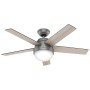 HUNTER FANS Deckenventilator Stile Silber, 117 cm, mit Beleuchtung und Fernbedienung.