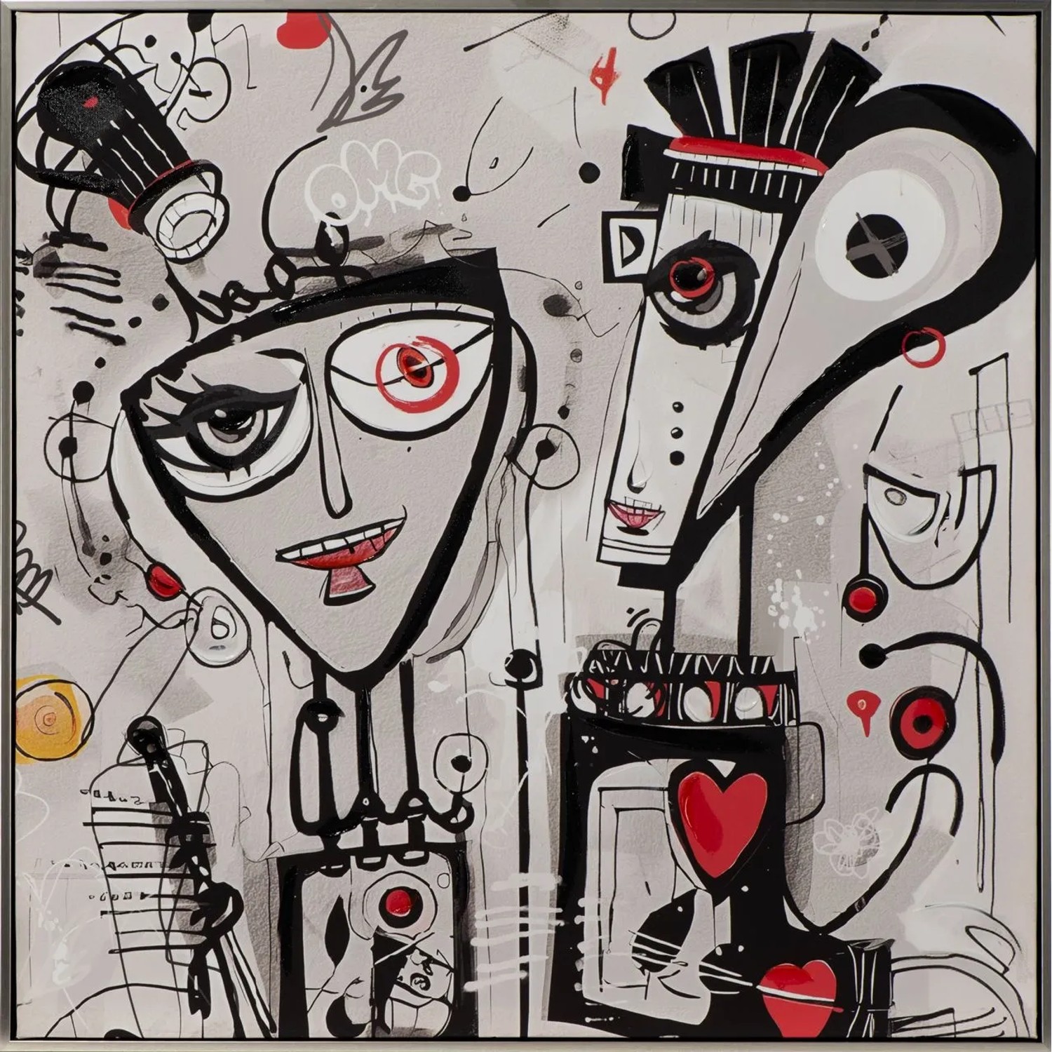 Art Universe Leinwandbild Mr. and Mrs. Smith 80 x 80 cm
