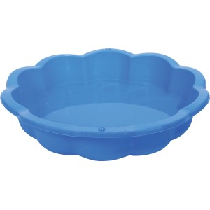 Blauer Sandkasten in Blumenform, 2-teiliges Set für Sand und Wasser, 93x93 cm.