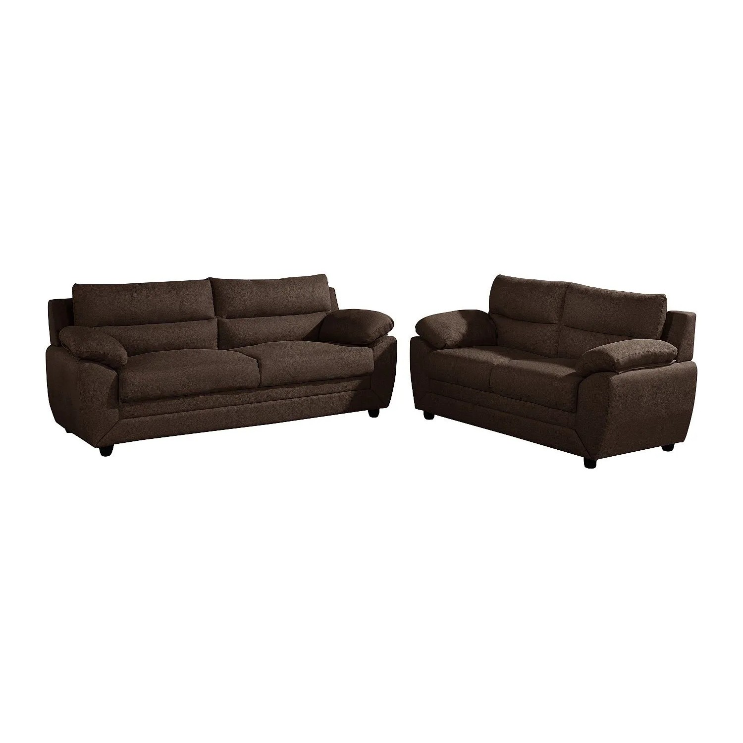 Vente-unique Couchgarnitur Manoa Schokoladenbraun 163 cm  201 cm