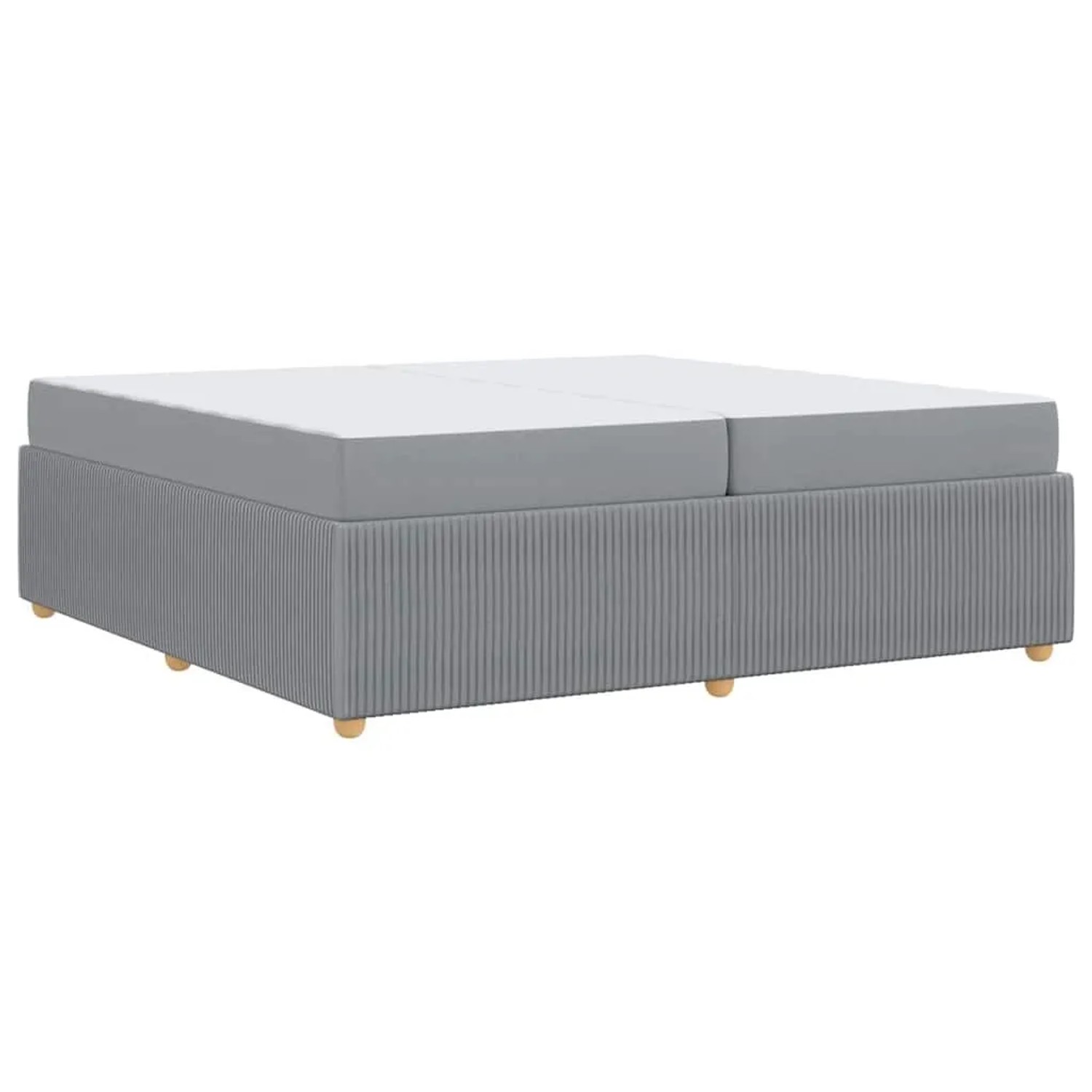 vidaXL Bettrahmen mit Matratze Hellgrau 200 x 200 cm Stoff 3398431