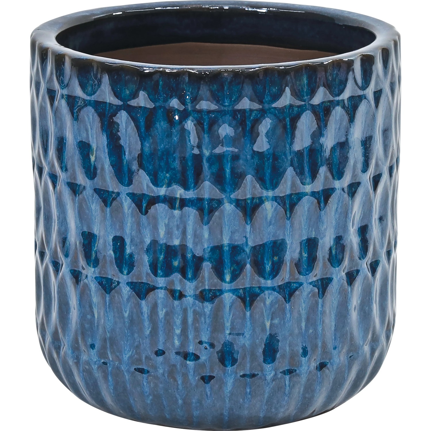 Outdoor Pflanztopf Keramik Blau 36 x 34 cm kaufen bei OBI