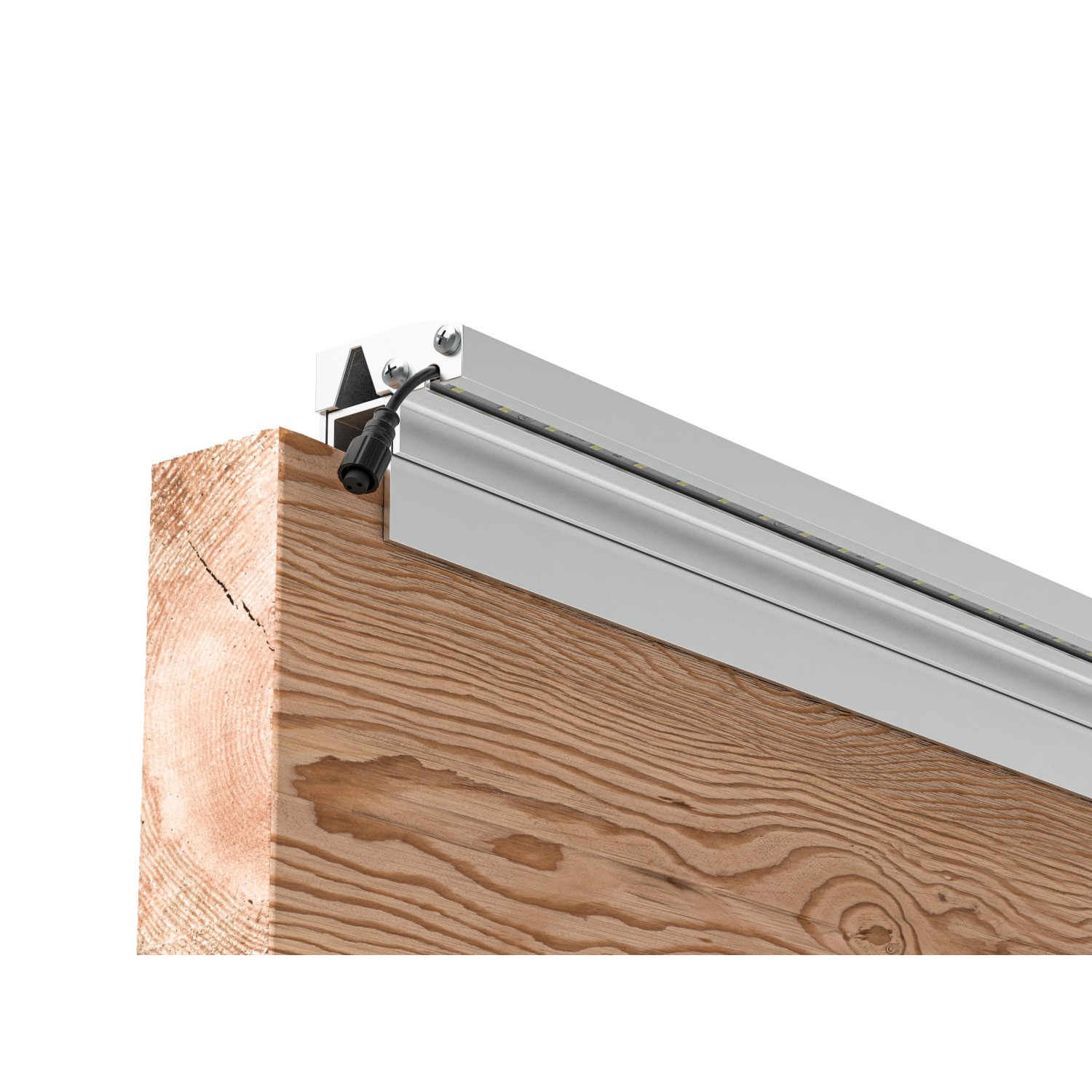 LyghtUp Adapterprofil für 40 mm WPC, Holz & AluZäune 173,3 cm Silber
