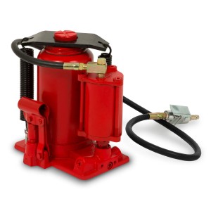 Roter EBERTH Pneumatik Wagenheber, 20T, max. 510mm Höhe. Ideal für Werkstatt und unterwegs.