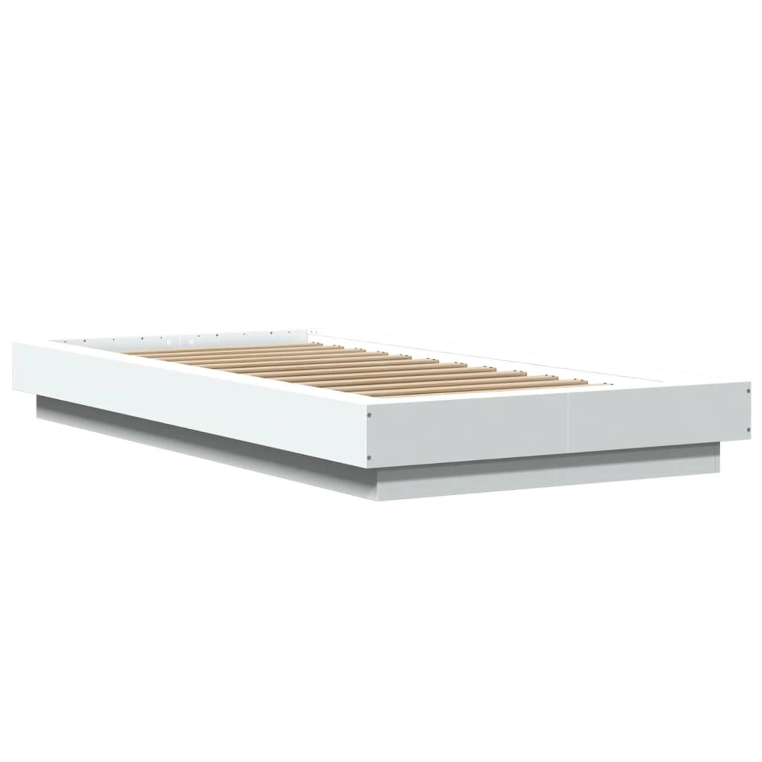 vidaXL Bettgestell mit LED Weiß 100x200 cm Holzwerkstoff 3281112 günstig online kaufen