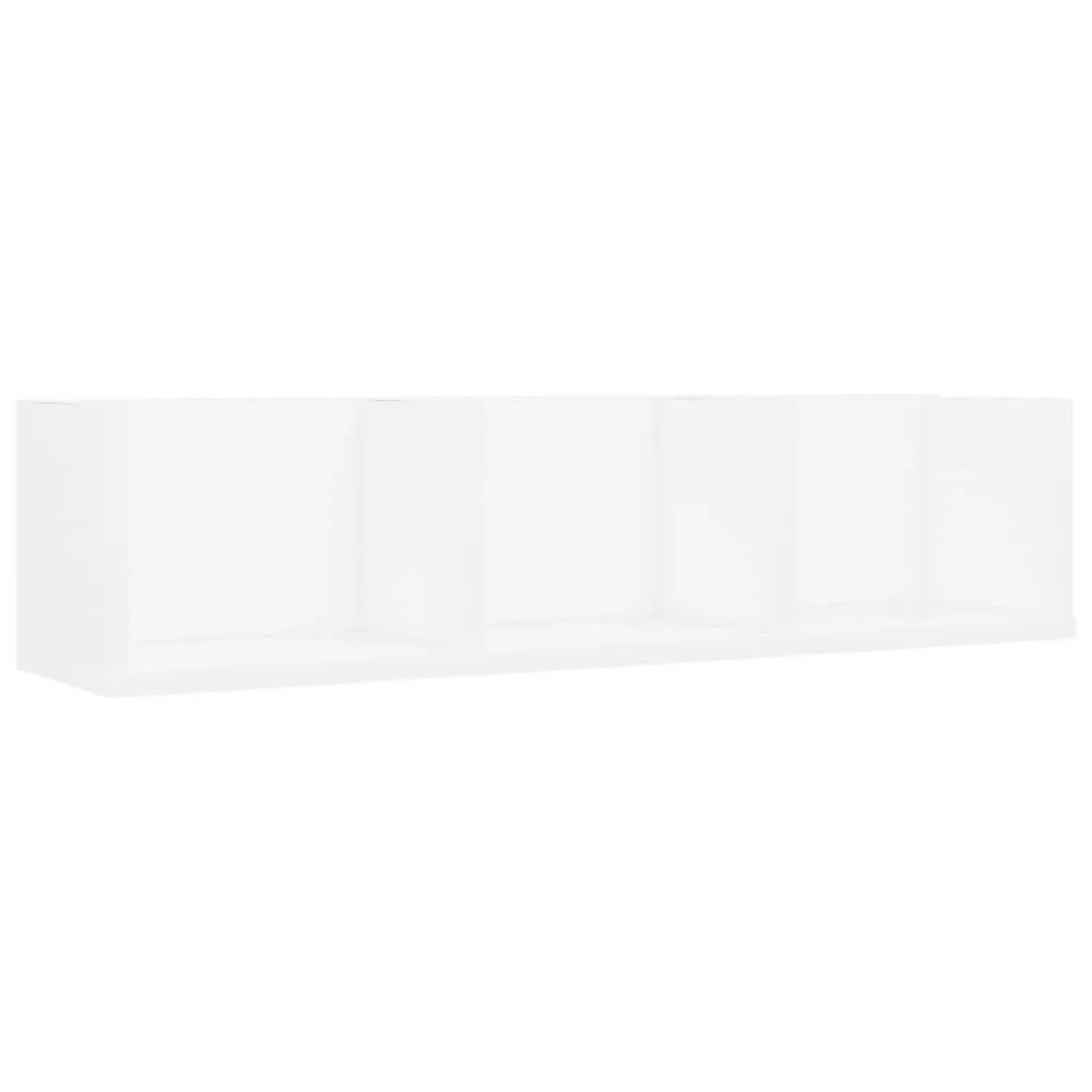 vidaXL CD-Wandregal Weiß 75x18x18 cm Holzwerkstoff 801310