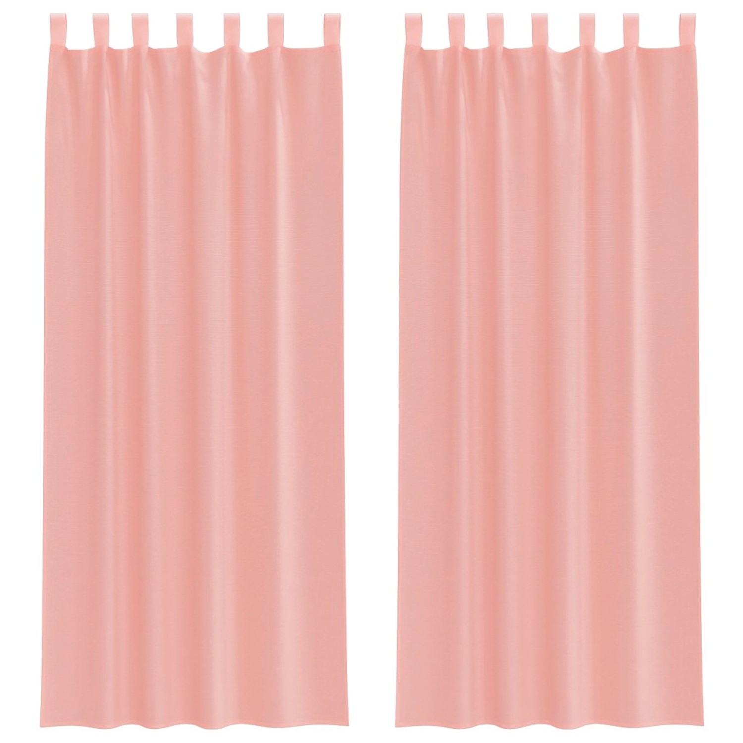vidaXL Voile Vorhänge mit Stangentaschen 2 Stk Rosa 4102200 günstig online kaufen