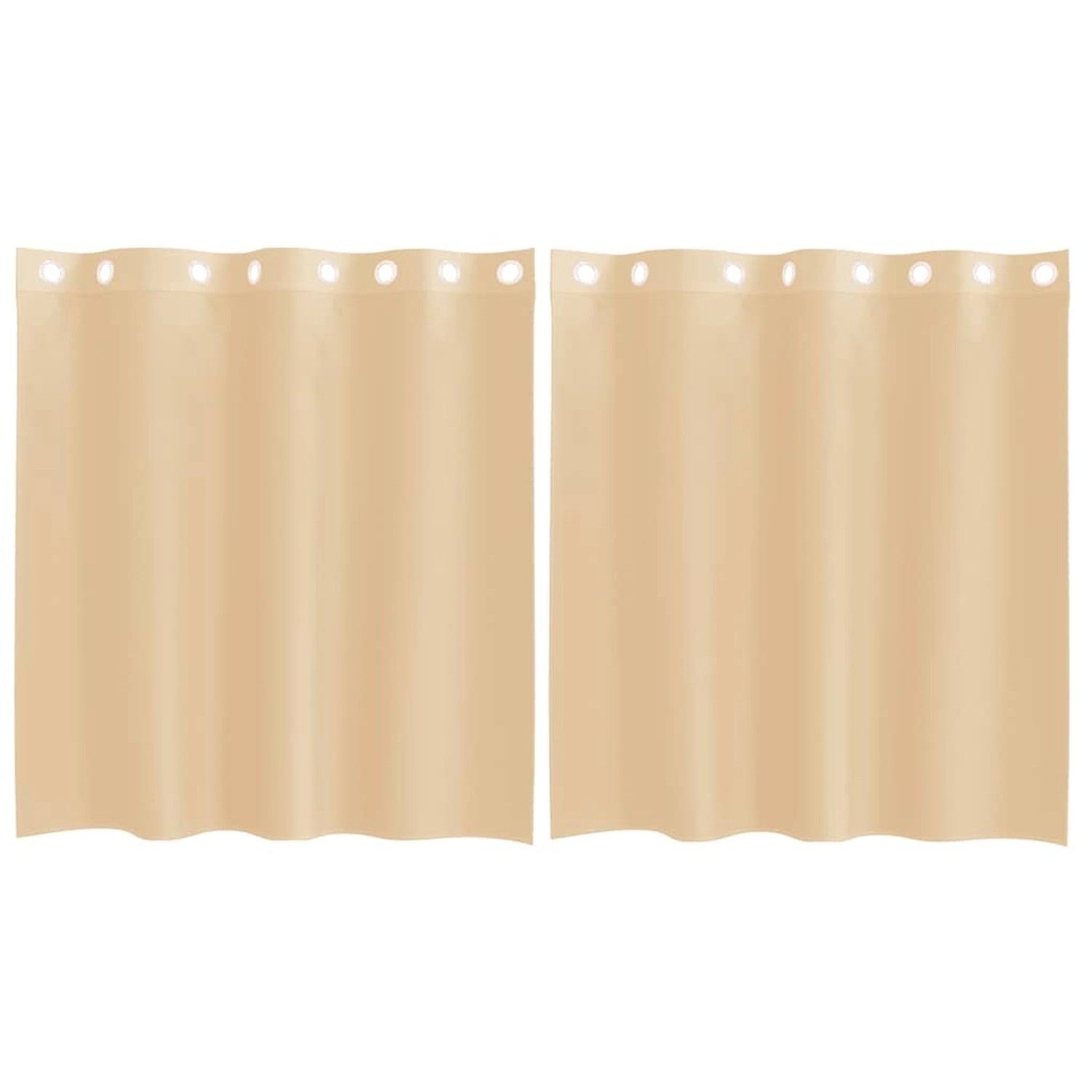 vidaXL Voile Vorhänge mit Ösen 2 Stk Sandfarbe 4102119 günstig online kaufen