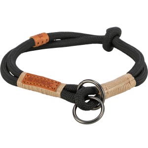 Schwarzes Trixie Zug-Stopp-Halsband Be Nordic, 55 cm, für Hunde.