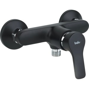 Schwarze baliv Duscharmatur DU-5750 für die Wandmontage.