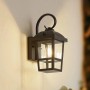 Lindby Wandleuchte Außen Laterne Eloane 10025926 Spritzwassergeschützt Modern in Schwarz aus Edelstahl 1-flammig E27_2