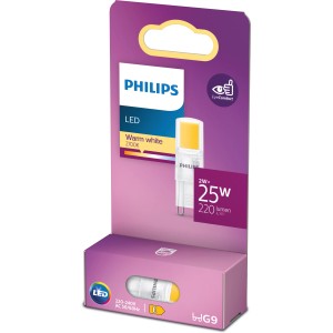 Philips G9 LED-Leuchtmittel, 2 W, warmweiß, 220 lm, Energieeffizienzklasse E, 4,8 x 1,5 cm.