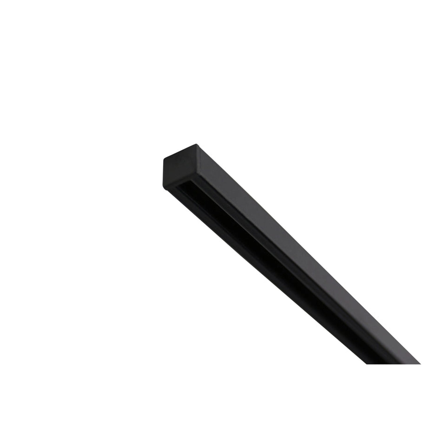 Deco-Raum Gardinenschiene nach Maß 1-Lauf Square Schwarz 370cm günstig online kaufen