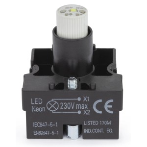 Sintron Kontaktelement mit LED für Schalterserie IN1, optischer Signalgeber.