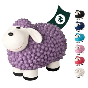 VERDOBA Bunte Mini Schafe Gartenfiguren Pastell Violett