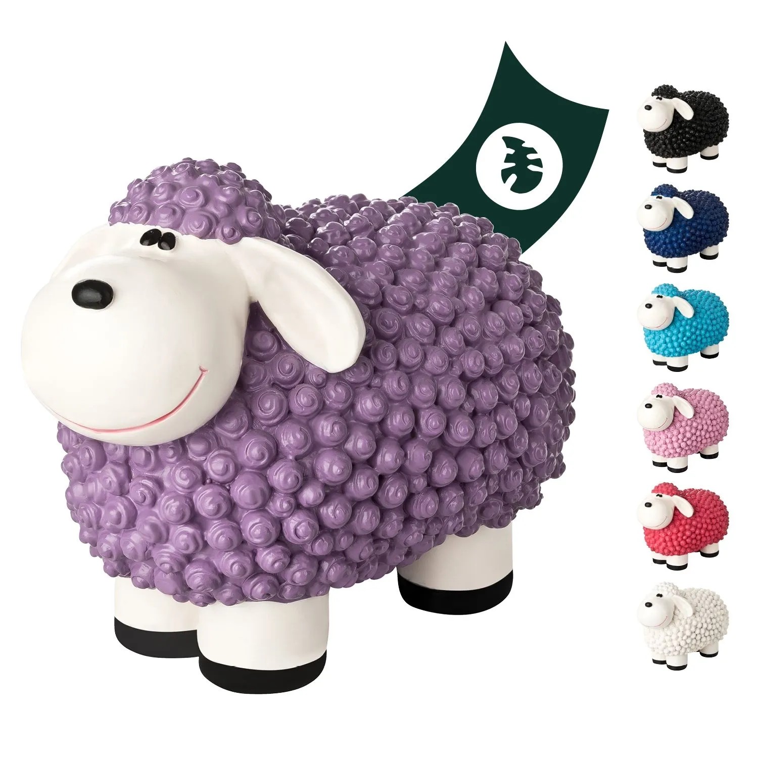 VERDOBA Bunte Mini Schafe Gartenfiguren Pastell Violett