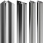 Schulte DecoDesign Profilset in Chromoptik, bestehend aus Eck-, Flächen- und Endprofilen für Duschrückwände.