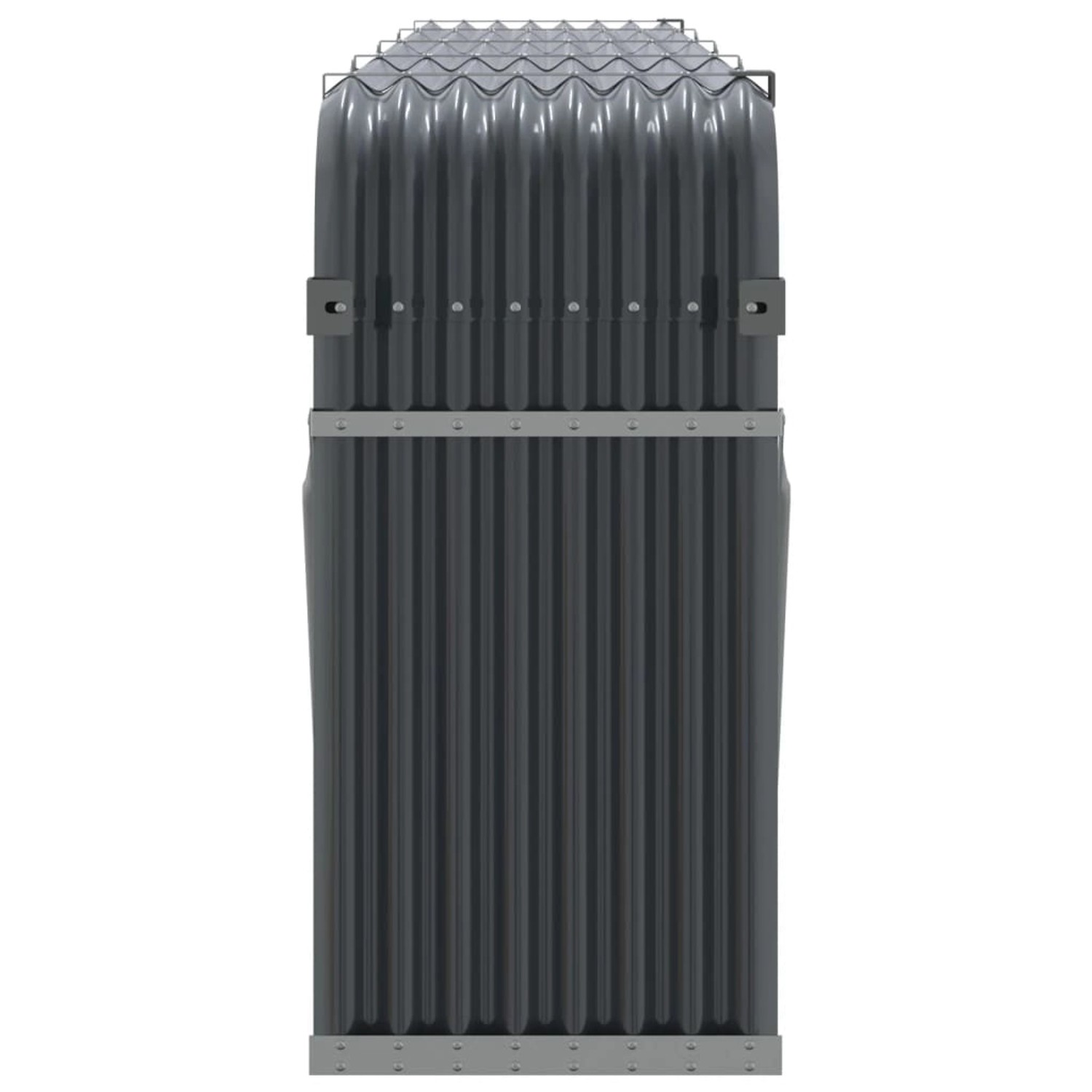 Anthrazitfarbener vidaXL Kaminholzunterstand aus verzinktem Stahl, Zubehör für Kamine & Öfen.